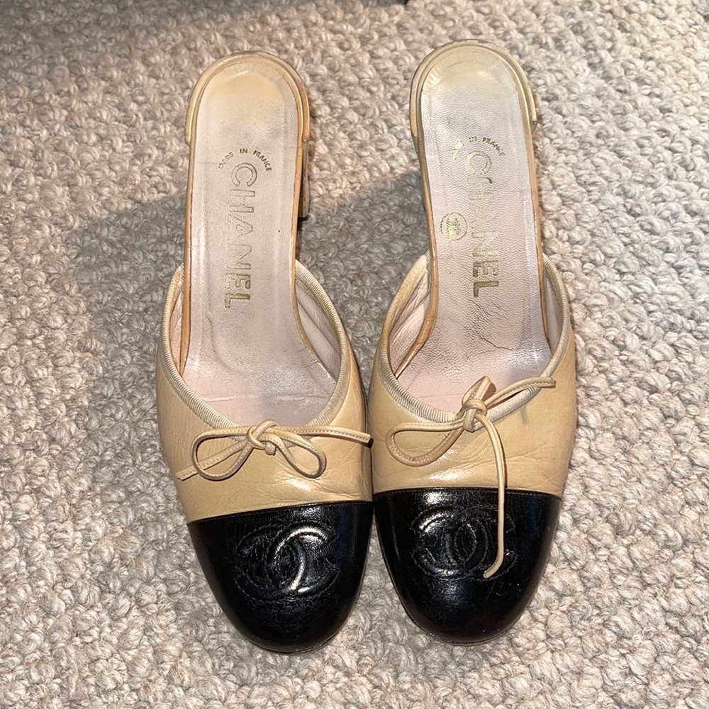 Chanel block heels